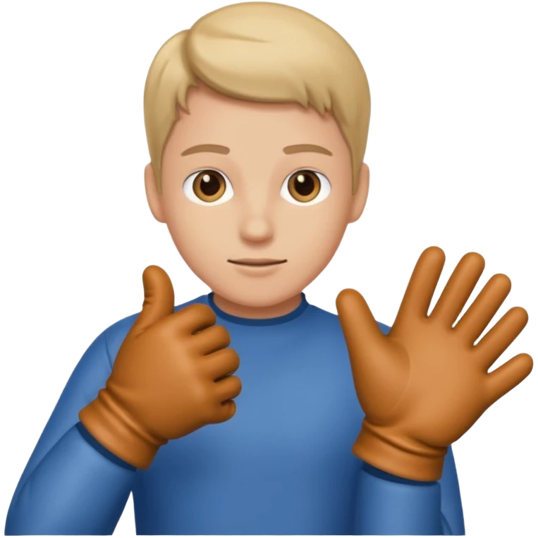 pulling on glove emoji