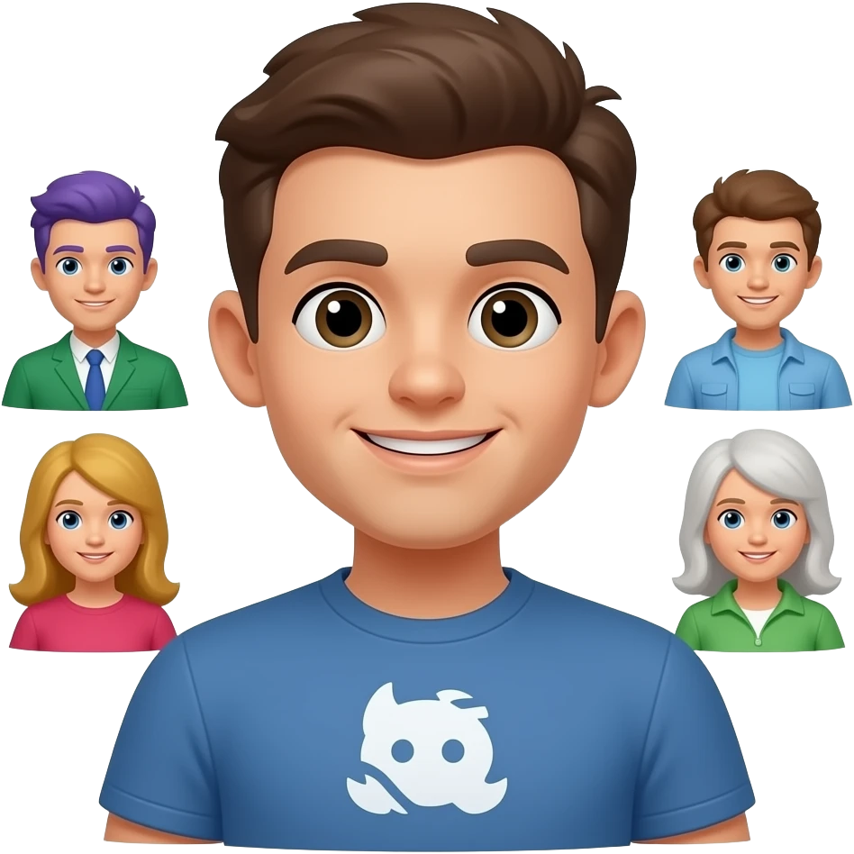 erstell eins wo mann online mit freunden redet über discord emoji
