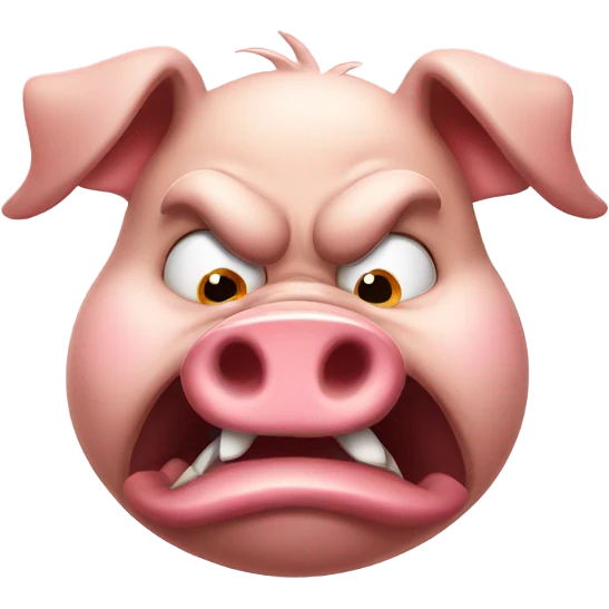 Angry pig emoji