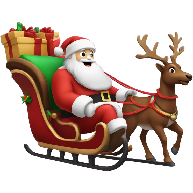 Santa and his sleigh emoji
