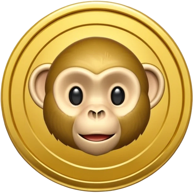 Monkey coin emoji