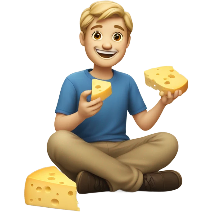 Me eating cheese emoji