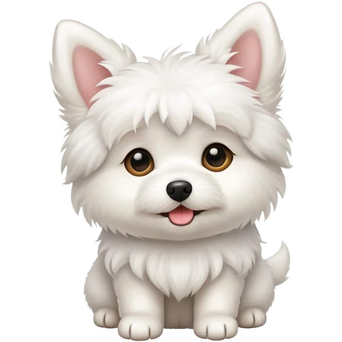 Small white dog emoji