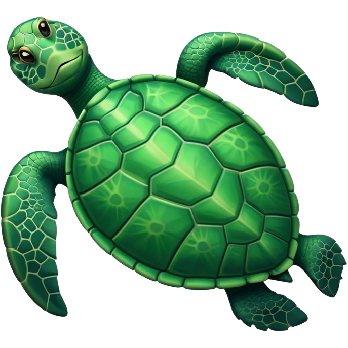 Can you please generate a simple turtle emoji like a sea turtle but viewed from above emoji