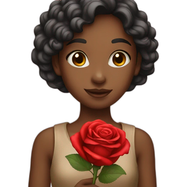 Girl giving rose  emoji