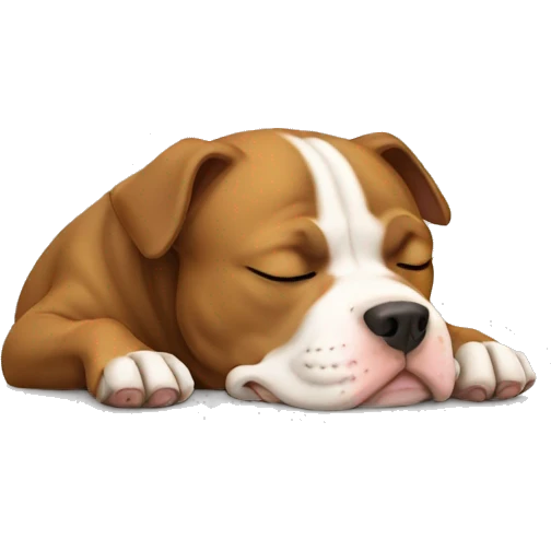 Pitbull sleeping  emoji