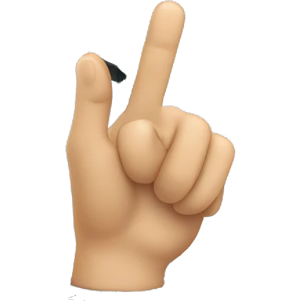 Finger clicking on a laptop emoji