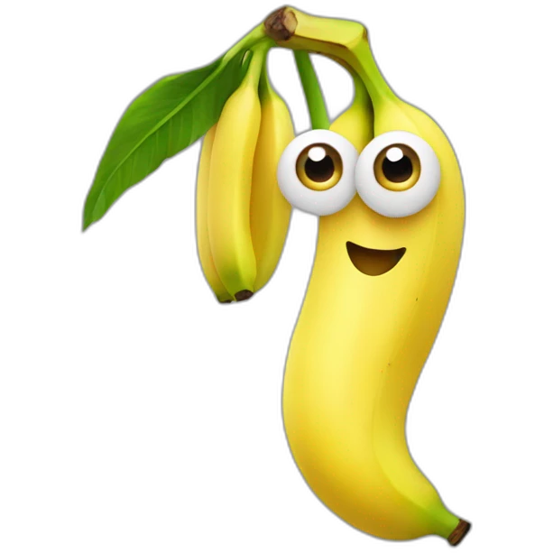 banana with eyes and feet emoji