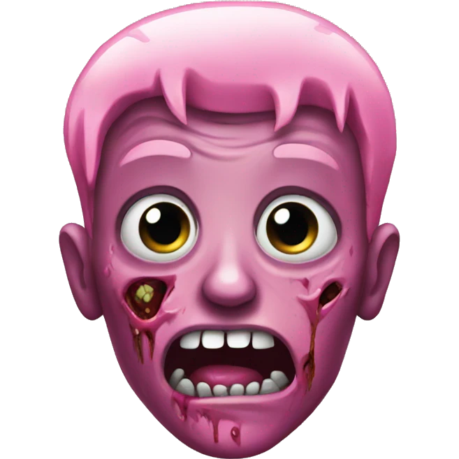 Zombie pink emoji