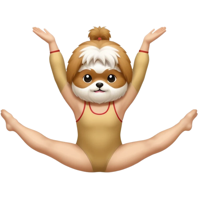 Shitzu doing gimnastic  emoji