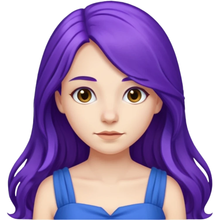 woman with purple long hair emoji