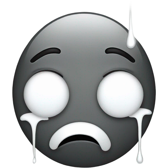 Crying emoji with white tears emoji