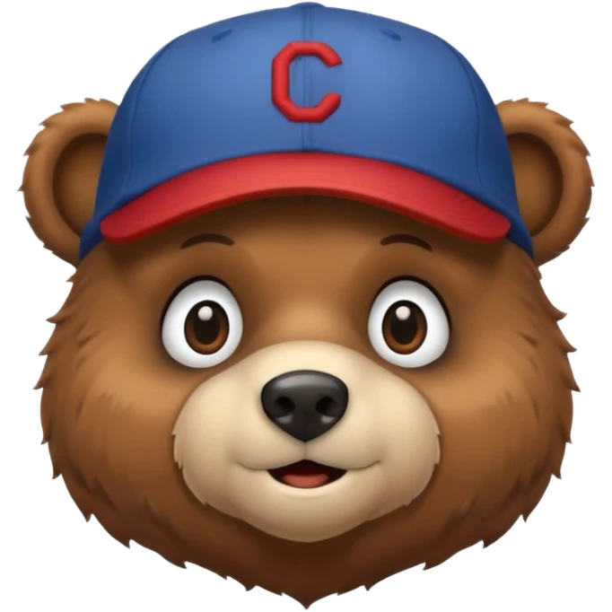 Bear wearing a baseball hat  emoji