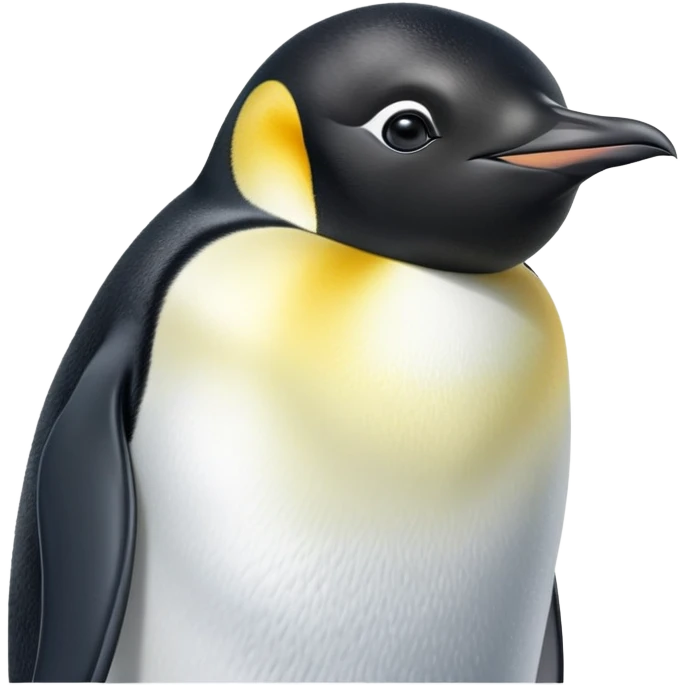 cinematic-adult-emperor-penguin-portrait-emoji,-head-tilted-playfully-and-inquisitively,-with-glossy,-pristine-plumage,-sparkling-eyes-filled-with-curiosity,-simplified-yet-irresistibly-adorable-features, black face emoji
