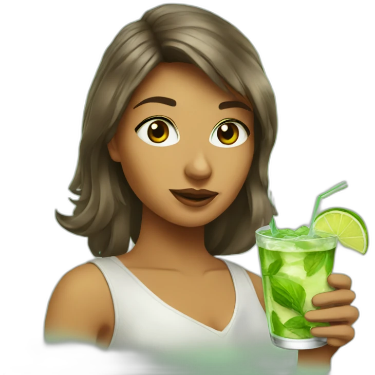lady hawk with mojito emoji