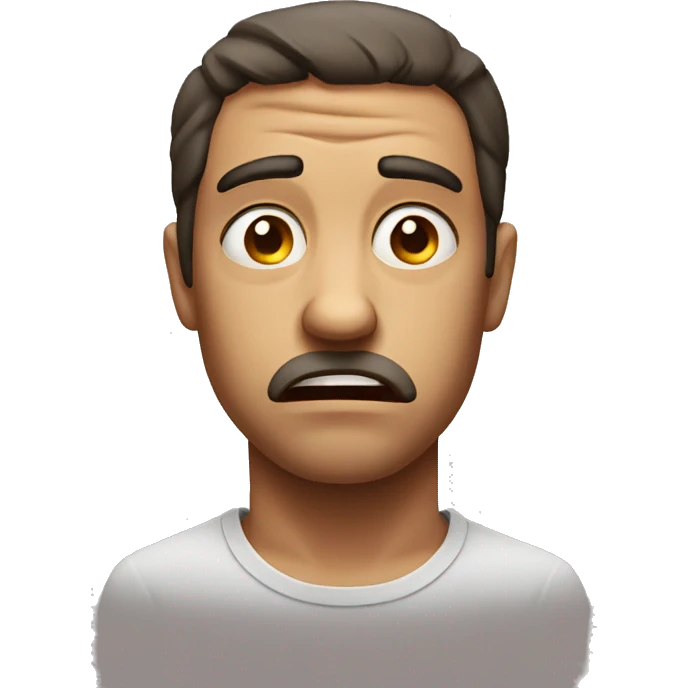 Disgusted and judgmental face emoji