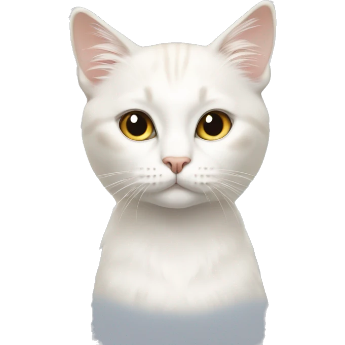 White cat , blond hair, har salon emoji