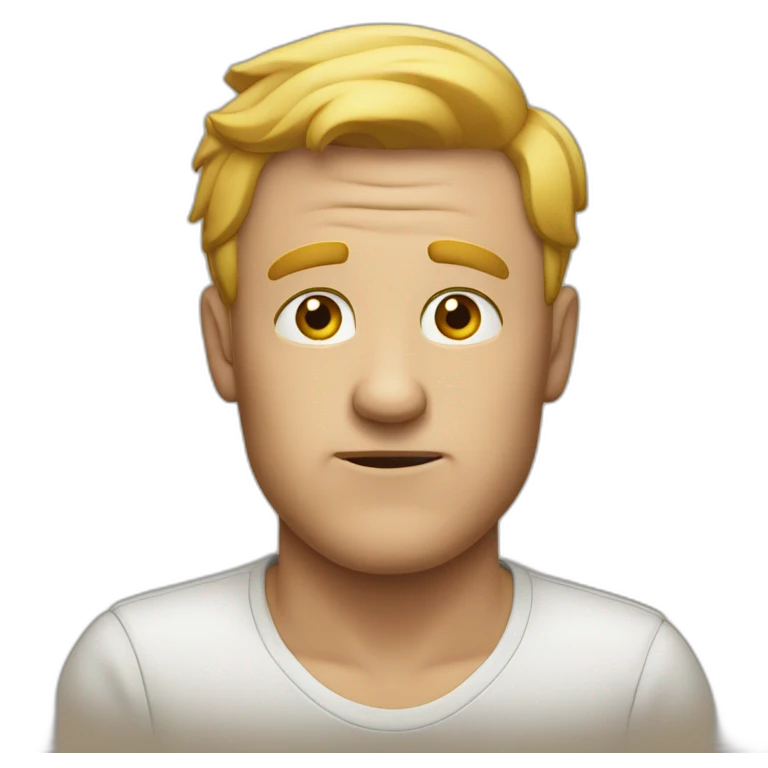A confuses guy emoji