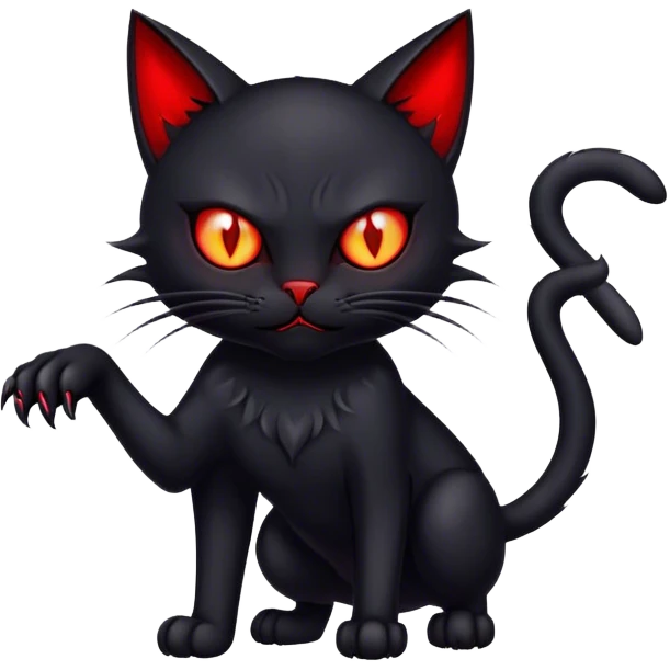 Black cat demon emoji