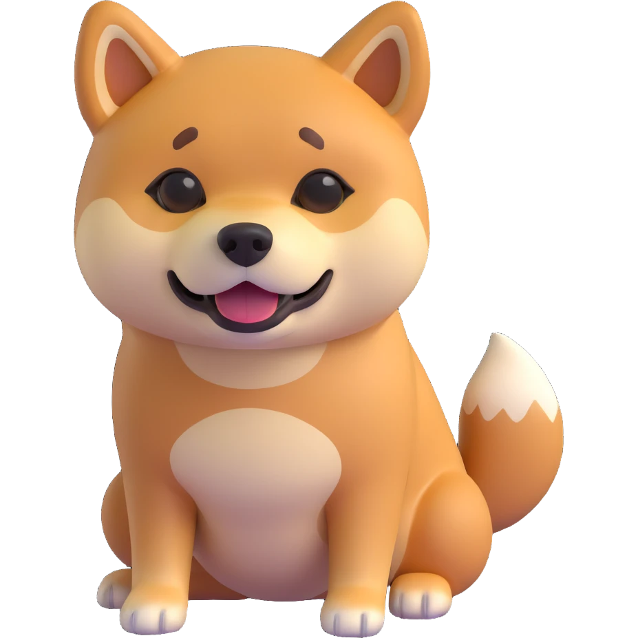 shiba inu, malnutritioned emoji