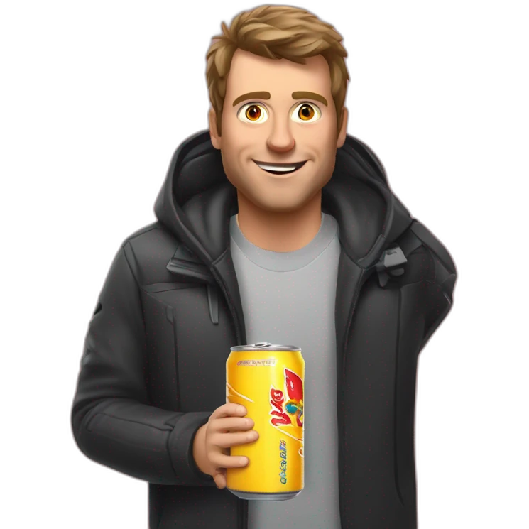 Kristof Kietzmann with energy drink emoji