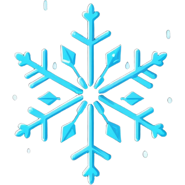 Cute snowflake with icicles emoji