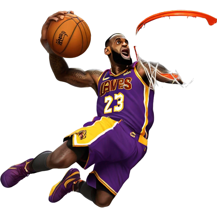 lebron james dunking emoji