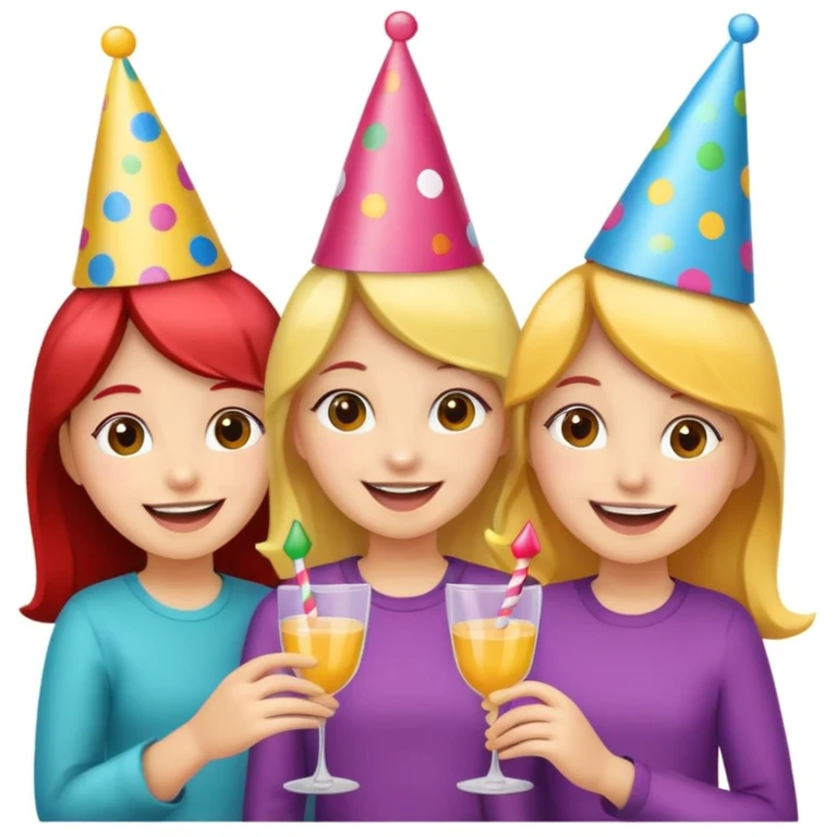 girls celebrating  emoji