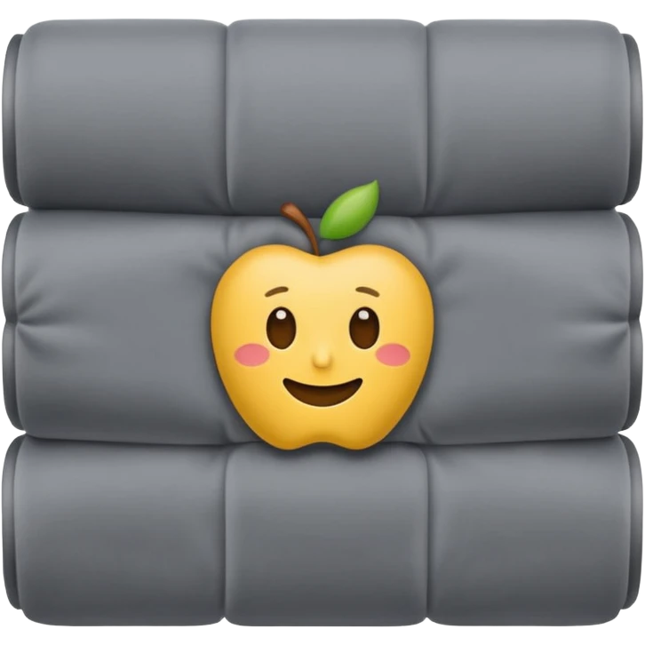 cozy weighted blanket, folded and inviting, apple style emoji emoji