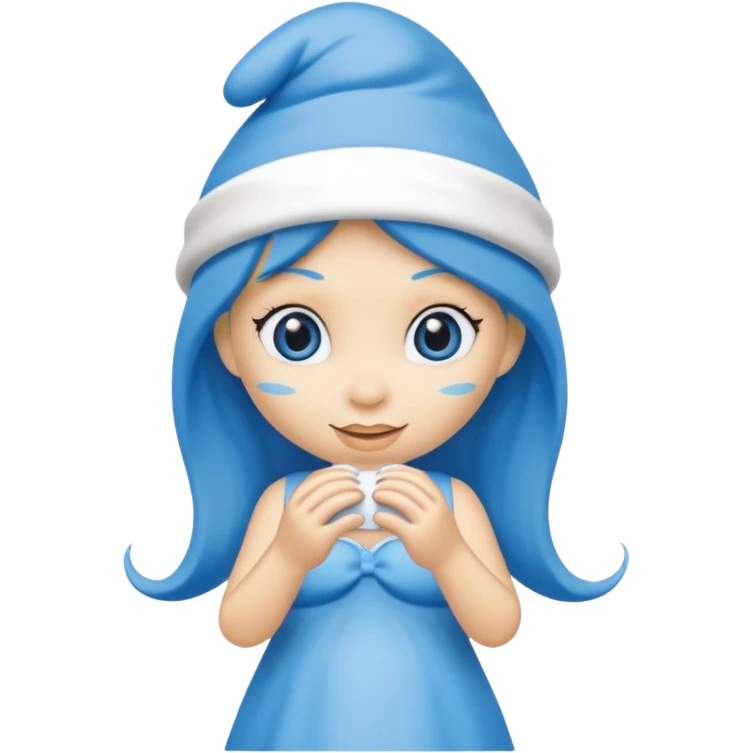 blue Smurfette emoji