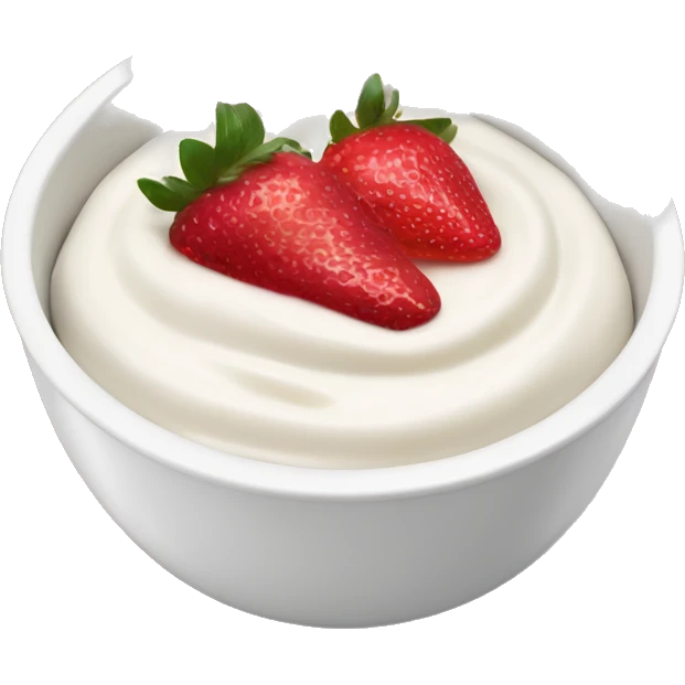 Yoghurt bowl with strawberry emoji