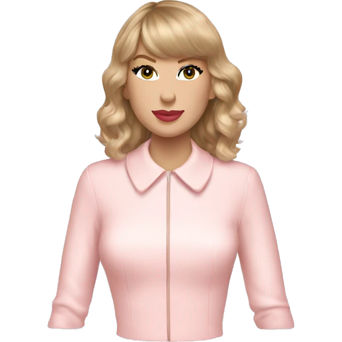 Taylor Swift in pastel pink clothes emoji