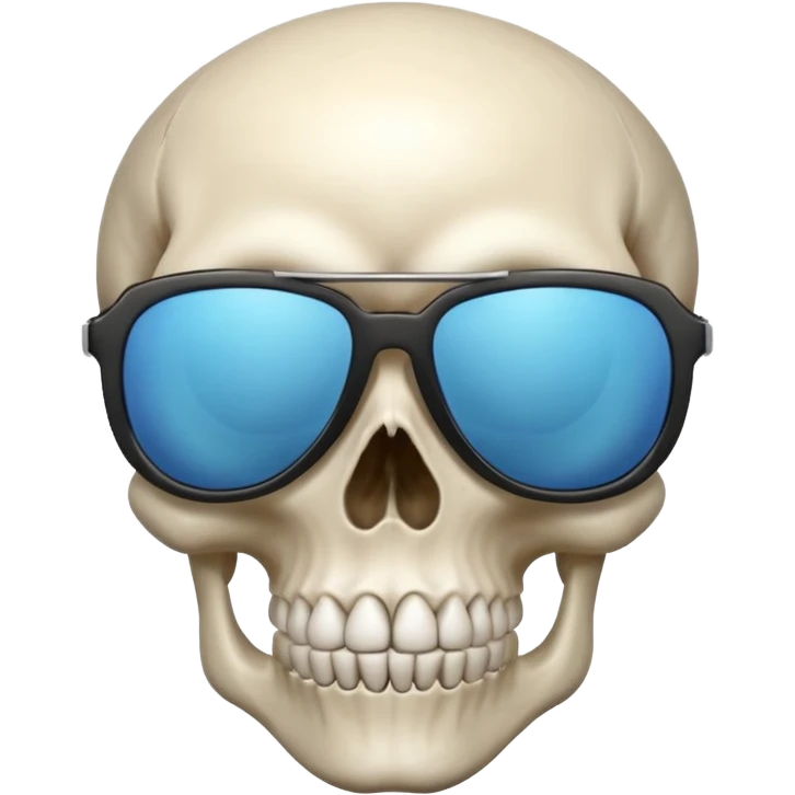 skull wearing sunglasses  emoji