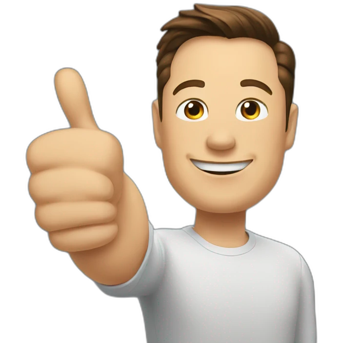 thumbs up elon musk emoji