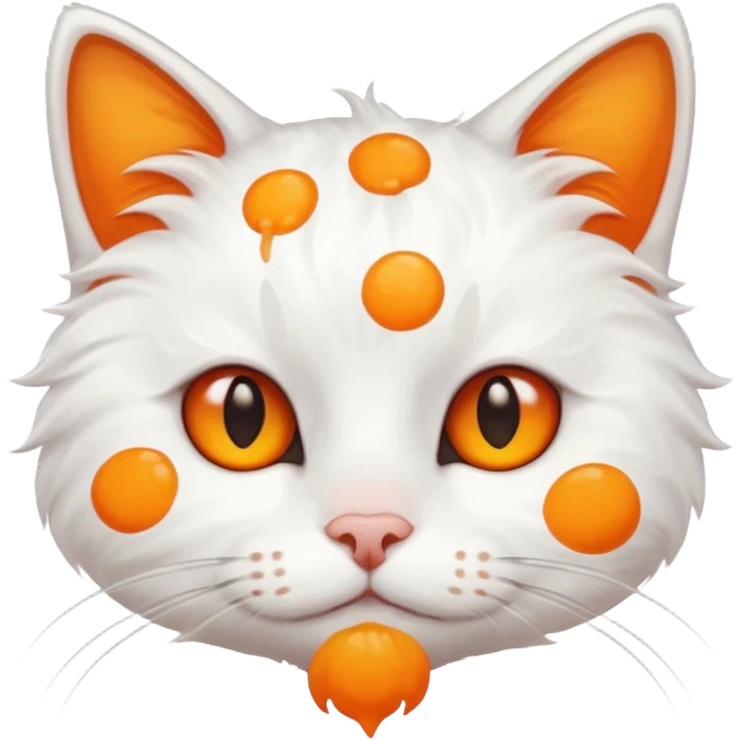 gato blanco con manchas naranjas aesthetic emoji