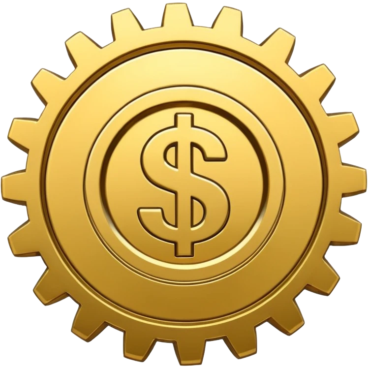 gear with dollar sign emoji