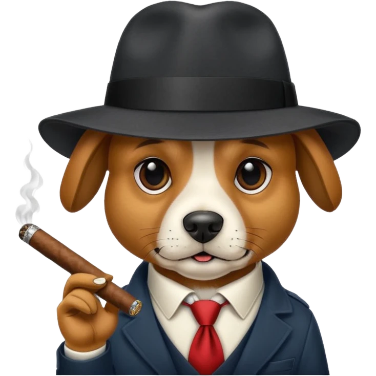 Gangster dog emoji