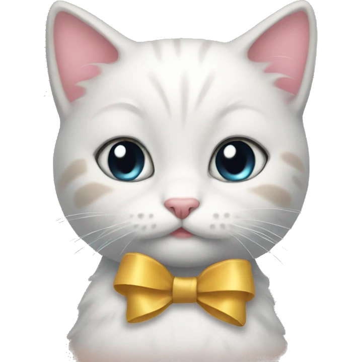 kitty with bows  emoji