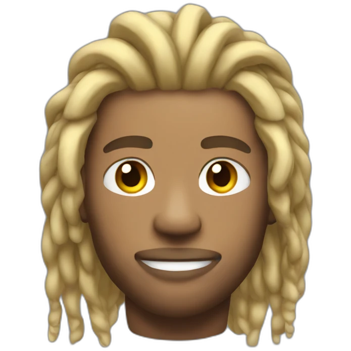 muscle man with blonde dreads emoji