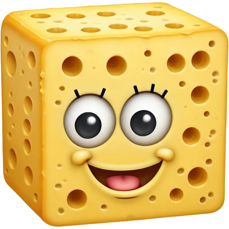 Give me a spongebob make it yellow but in cheese  emoji