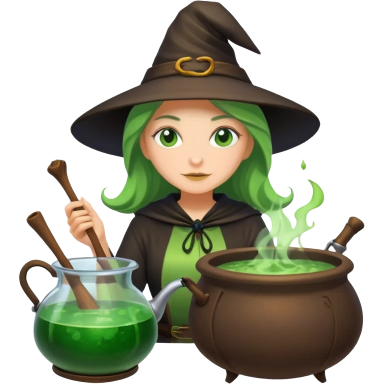 green witch cooking potion emoji