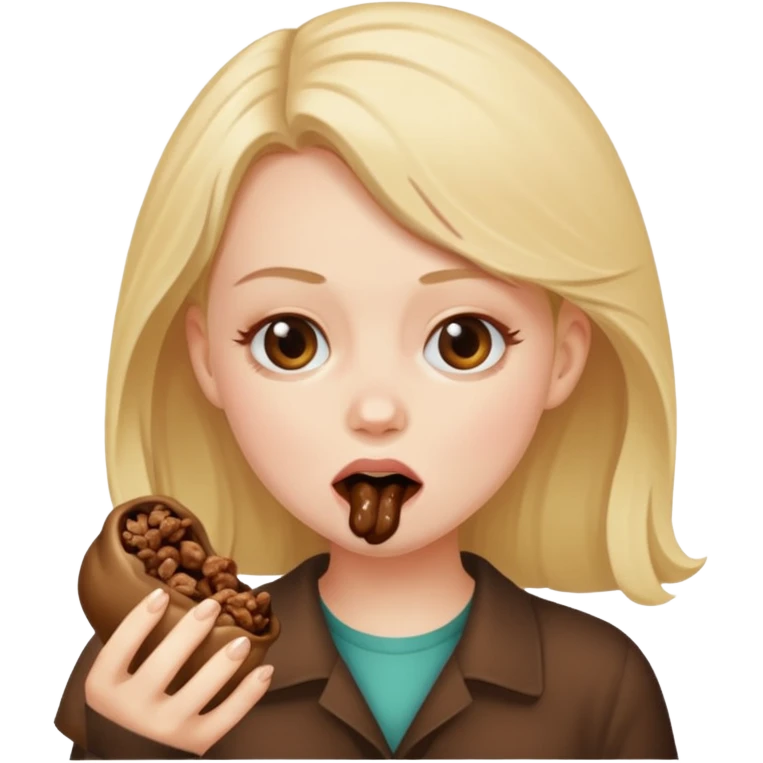 Nicole comiendo caca emoji