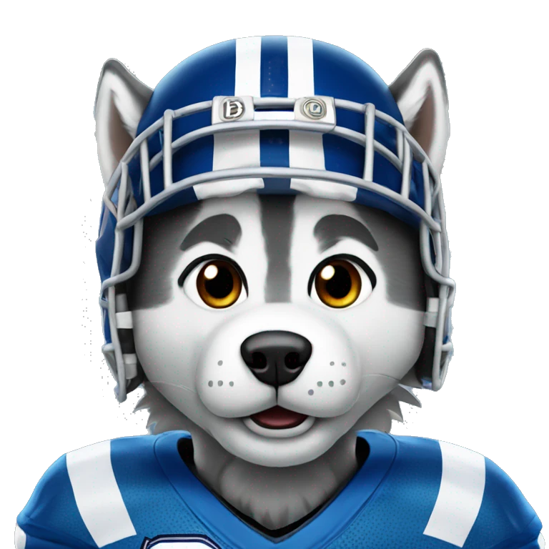 Husky in Lions jersey  emoji