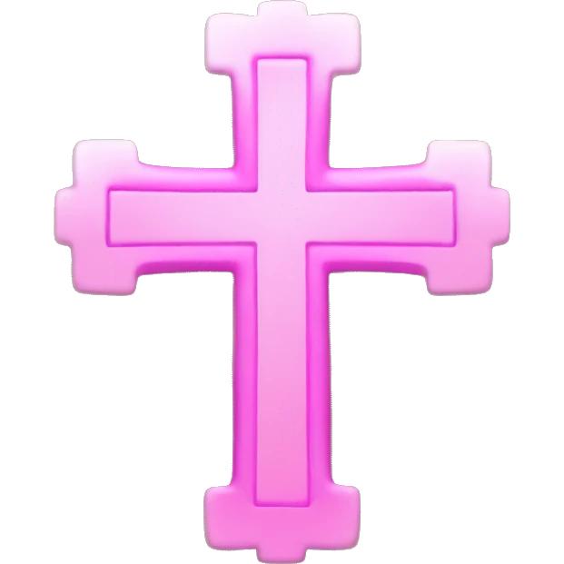 Pink holy cross emoji