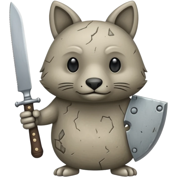 ancient animal with knife emoji
