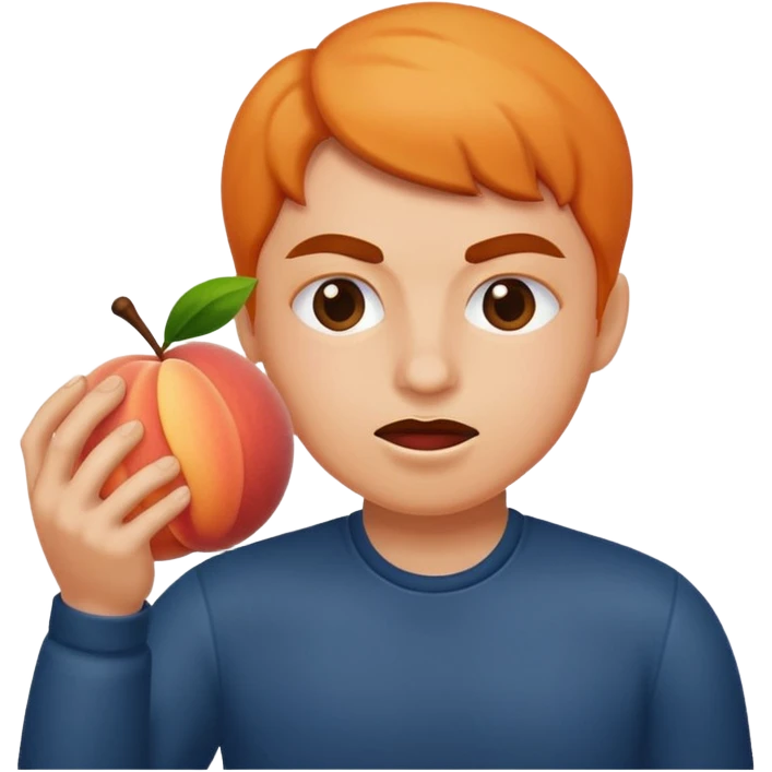 Smacking a peach emoji