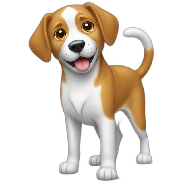 Un chat sur un chien emoji