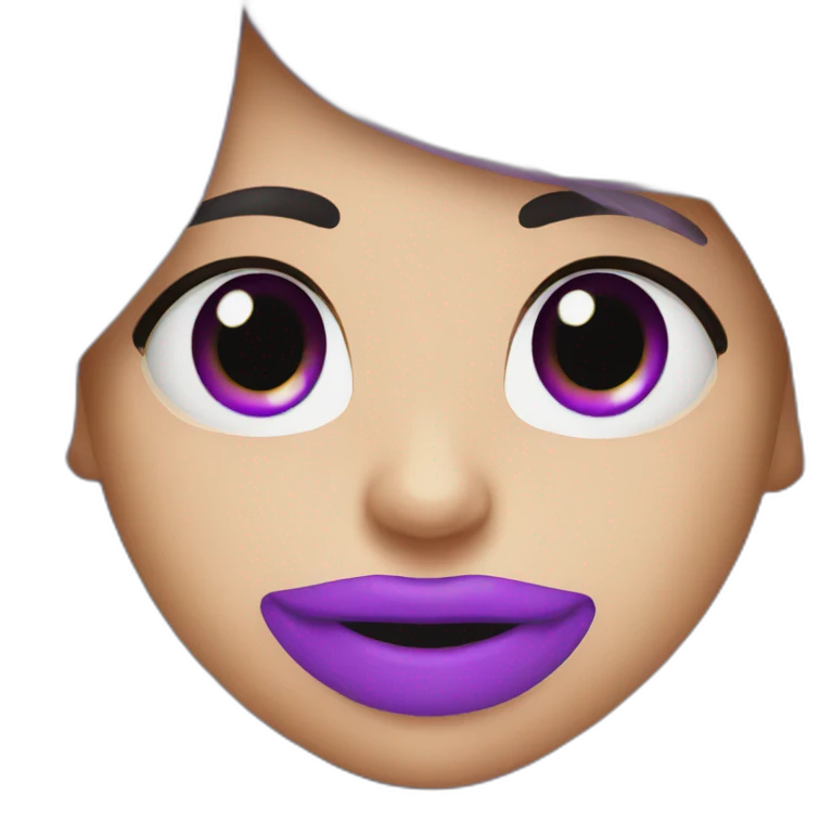 Heart eyes purple  emoji