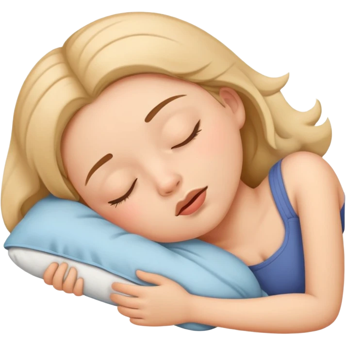girl sleeping with snoring sound emoji