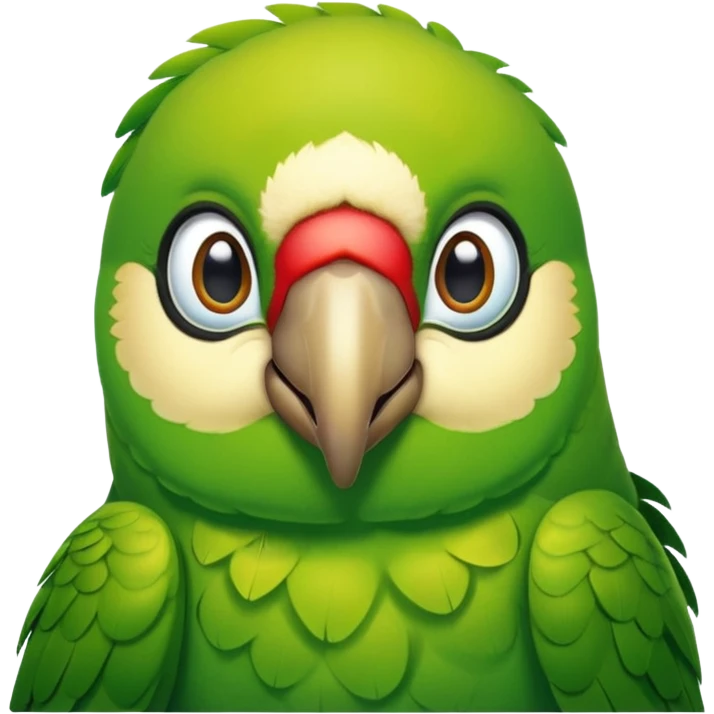 Green parrot face which doing a 'yes sir' gesture emoji